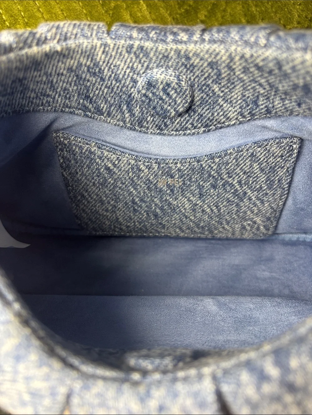 JW PEI Gabbi Ruched Hobo Handbag Blue Denim